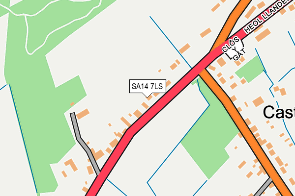 SA14 7LS map - OS OpenMap – Local (Ordnance Survey)