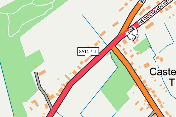 SA14 7LT map - OS OpenMap – Local (Ordnance Survey)