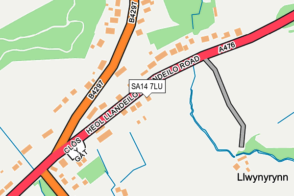 SA14 7LU map - OS OpenMap – Local (Ordnance Survey)