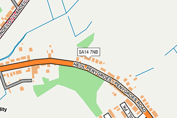 SA14 7NB map - OS OpenMap – Local (Ordnance Survey)