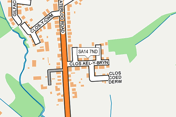 SA14 7ND map - OS OpenMap – Local (Ordnance Survey)