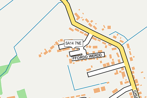 SA14 7NE map - OS OpenMap – Local (Ordnance Survey)