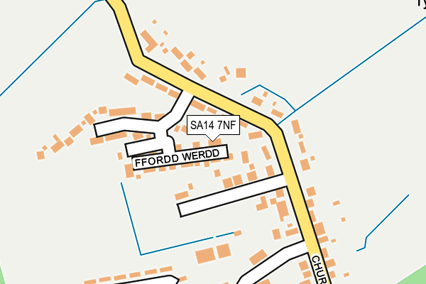 SA14 7NF map - OS OpenMap – Local (Ordnance Survey)