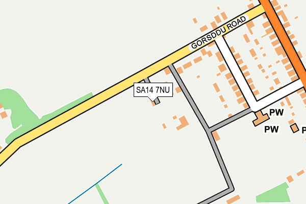 SA14 7NU map - OS OpenMap – Local (Ordnance Survey)