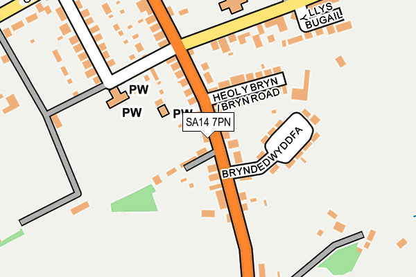 SA14 7PN map - OS OpenMap – Local (Ordnance Survey)