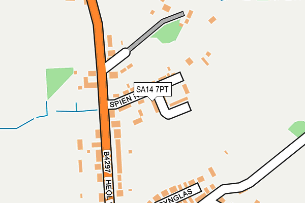 SA14 7PT map - OS OpenMap – Local (Ordnance Survey)