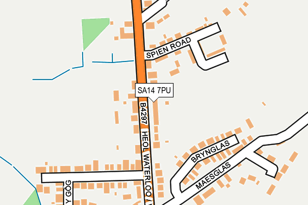 SA14 7PU map - OS OpenMap – Local (Ordnance Survey)