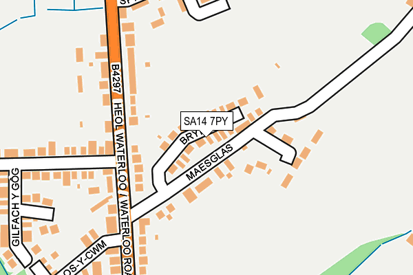 SA14 7PY map - OS OpenMap – Local (Ordnance Survey)