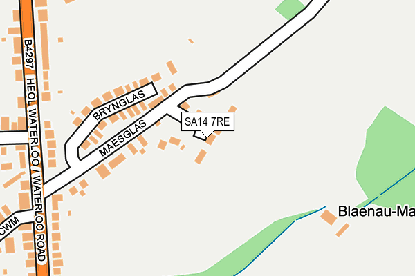 SA14 7RE map - OS OpenMap – Local (Ordnance Survey)