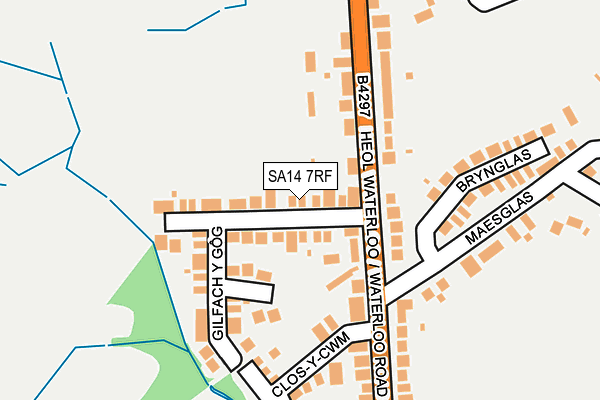 SA14 7RF map - OS OpenMap – Local (Ordnance Survey)