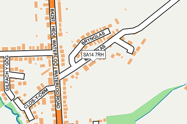SA14 7RH map - OS OpenMap – Local (Ordnance Survey)