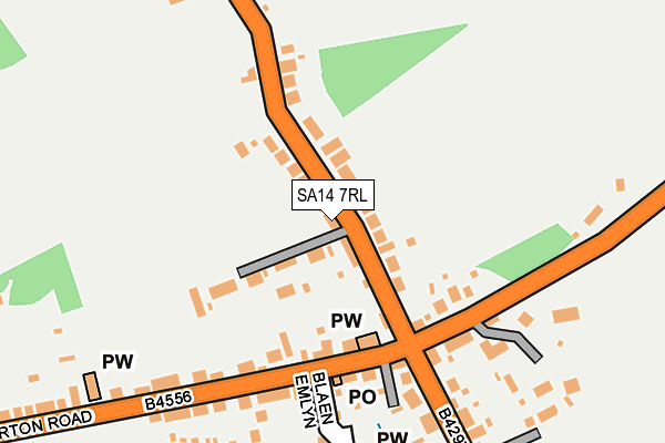 SA14 7RL map - OS OpenMap – Local (Ordnance Survey)