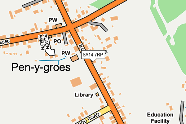 SA14 7RP map - OS OpenMap – Local (Ordnance Survey)