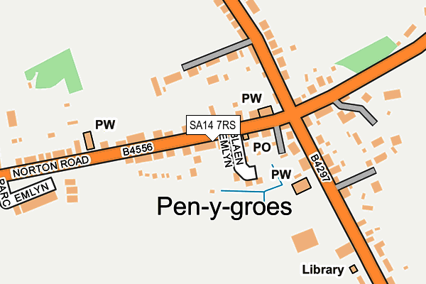 SA14 7RS map - OS OpenMap – Local (Ordnance Survey)