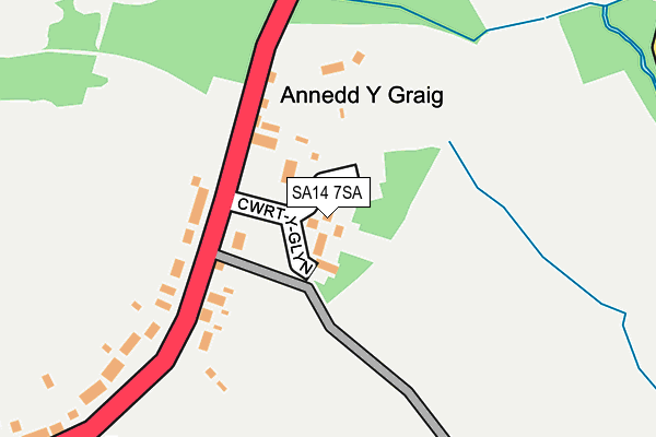 SA14 7SA map - OS OpenMap – Local (Ordnance Survey)
