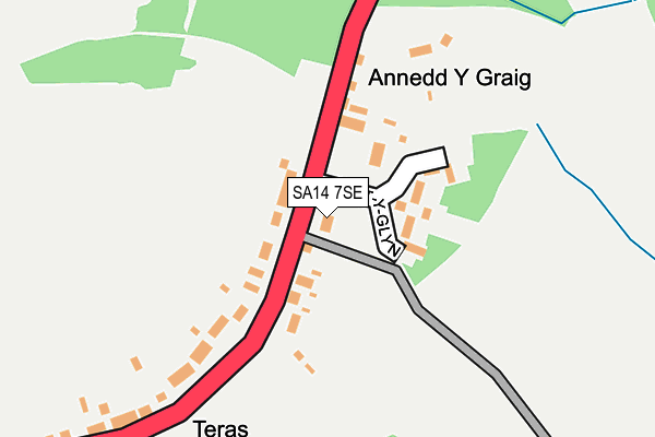 SA14 7SE map - OS OpenMap – Local (Ordnance Survey)