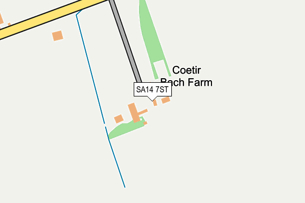 SA14 7ST map - OS OpenMap – Local (Ordnance Survey)