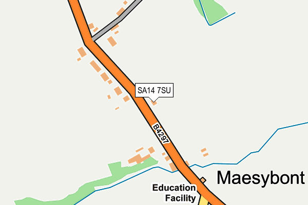 SA14 7SU map - OS OpenMap – Local (Ordnance Survey)