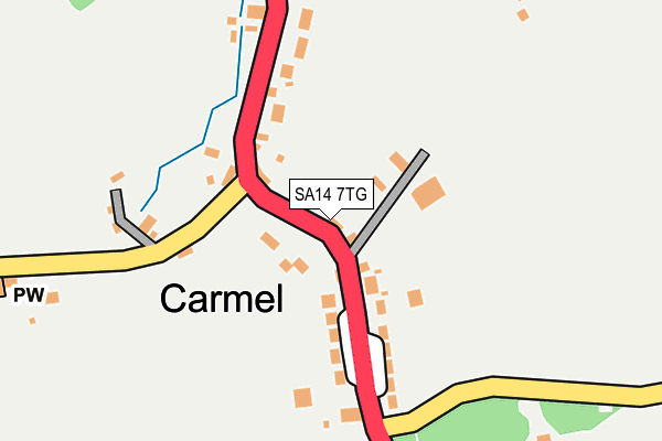 SA14 7TG map - OS OpenMap – Local (Ordnance Survey)