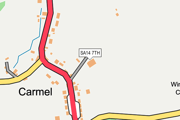 SA14 7TH map - OS OpenMap – Local (Ordnance Survey)