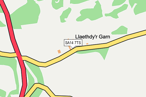 SA14 7TS map - OS OpenMap – Local (Ordnance Survey)