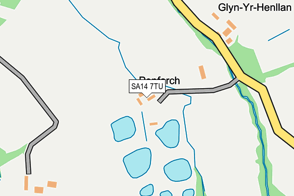 SA14 7TU map - OS OpenMap – Local (Ordnance Survey)