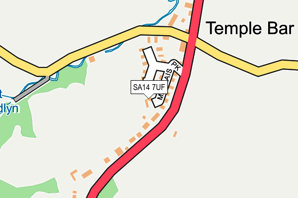 SA14 7UF map - OS OpenMap – Local (Ordnance Survey)