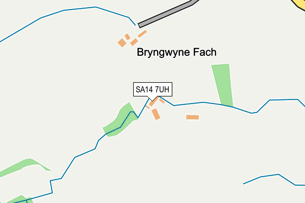 SA14 7UH map - OS OpenMap – Local (Ordnance Survey)