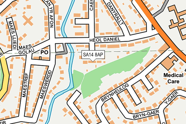 SA14 8AP map - OS OpenMap – Local (Ordnance Survey)