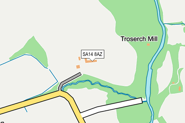 SA14 8AZ map - OS OpenMap – Local (Ordnance Survey)
