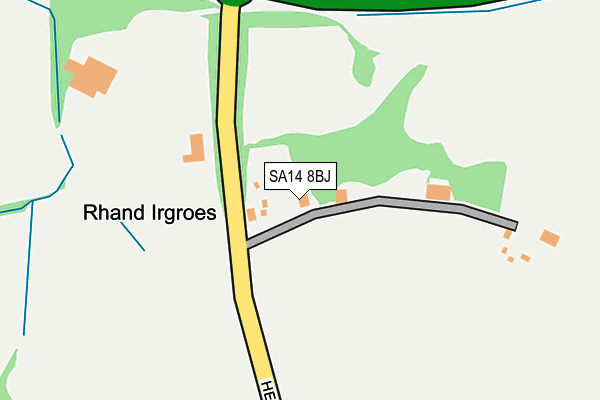 SA14 8BJ map - OS OpenMap – Local (Ordnance Survey)