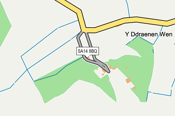 SA14 8BQ map - OS OpenMap – Local (Ordnance Survey)