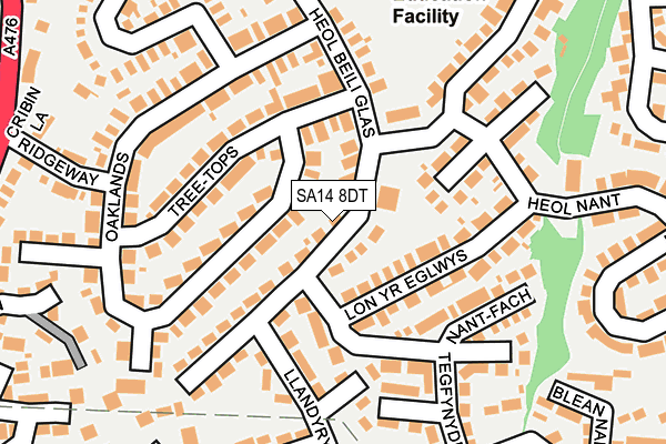 SA14 8DT map - OS OpenMap – Local (Ordnance Survey)