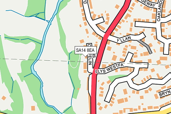 SA14 8EA map - OS OpenMap – Local (Ordnance Survey)