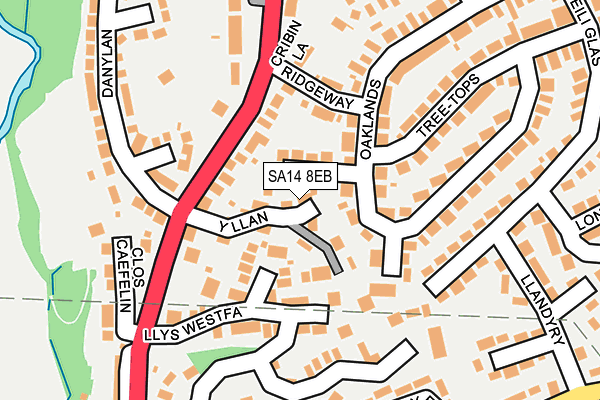 SA14 8EB map - OS OpenMap – Local (Ordnance Survey)