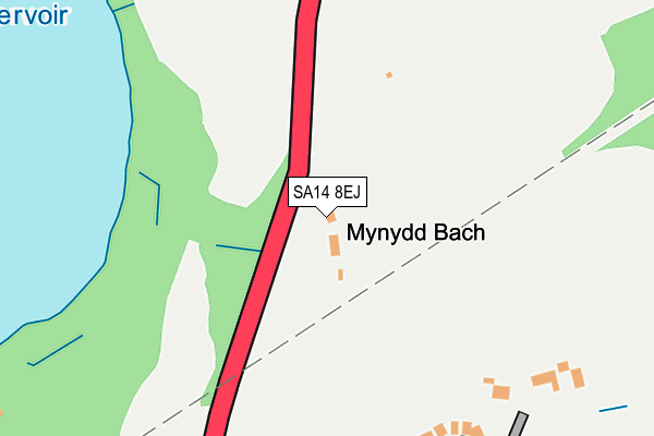 SA14 8EJ map - OS OpenMap – Local (Ordnance Survey)
