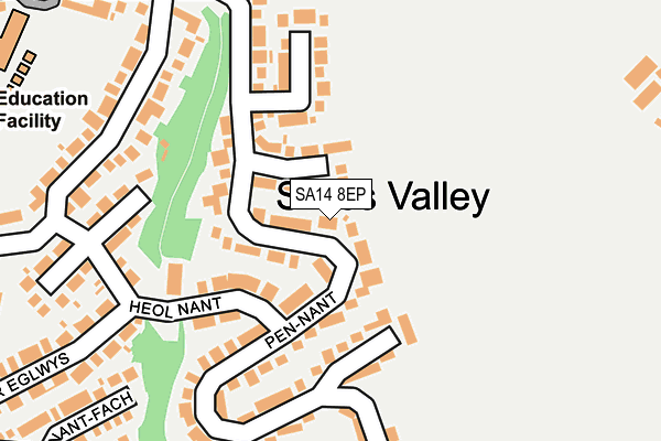 SA14 8EP map - OS OpenMap – Local (Ordnance Survey)