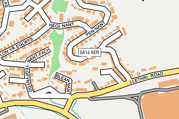 SA14 8ER map - OS OpenMap – Local (Ordnance Survey)