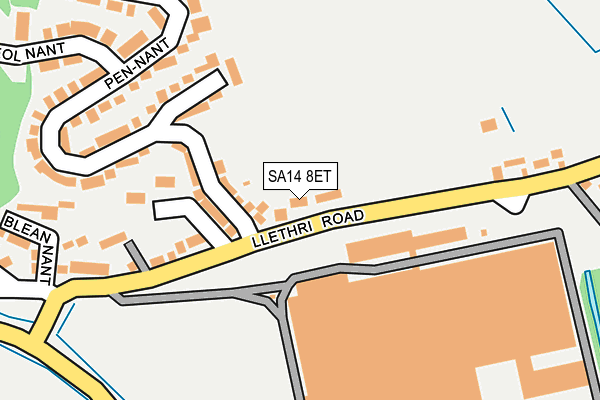 SA14 8ET map - OS OpenMap – Local (Ordnance Survey)