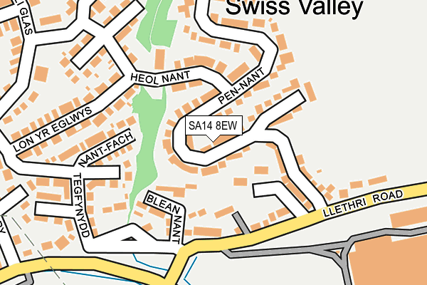 SA14 8EW map - OS OpenMap – Local (Ordnance Survey)