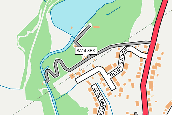 SA14 8EX map - OS OpenMap – Local (Ordnance Survey)