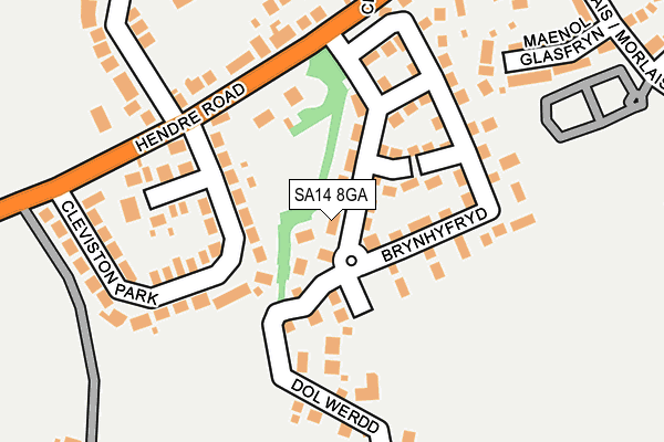 SA14 8GA map - OS OpenMap – Local (Ordnance Survey)