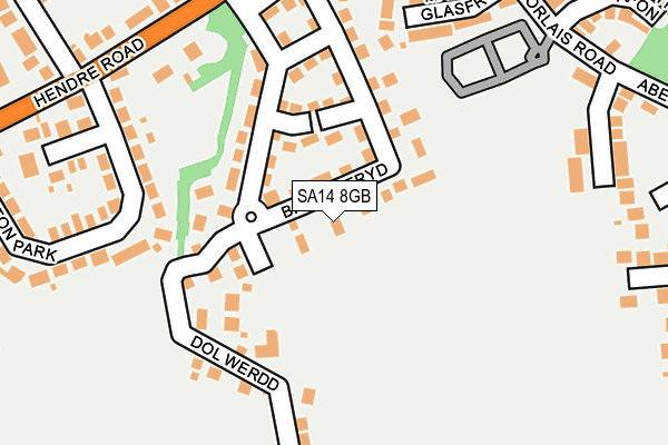 SA14 8GB map - OS OpenMap – Local (Ordnance Survey)