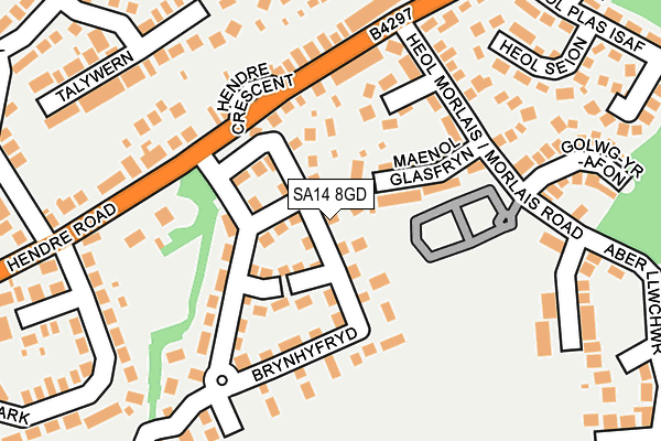 SA14 8GD map - OS OpenMap – Local (Ordnance Survey)