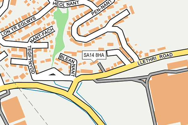 SA14 8HA map - OS OpenMap – Local (Ordnance Survey)