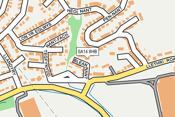 SA14 8HB map - OS OpenMap – Local (Ordnance Survey)