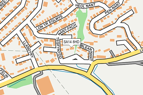 SA14 8HD map - OS OpenMap – Local (Ordnance Survey)