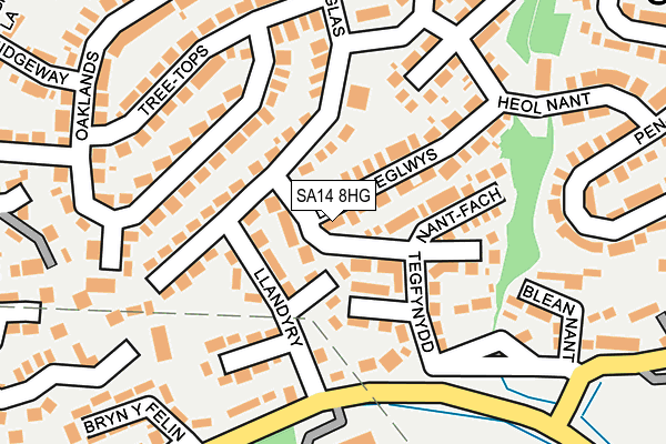 SA14 8HG map - OS OpenMap – Local (Ordnance Survey)