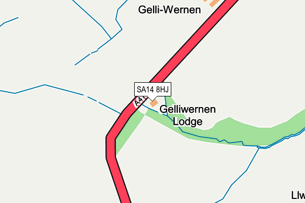 SA14 8HJ map - OS OpenMap – Local (Ordnance Survey)
