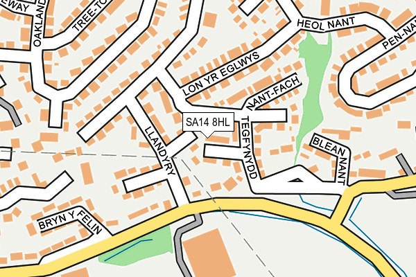 SA14 8HL map - OS OpenMap – Local (Ordnance Survey)